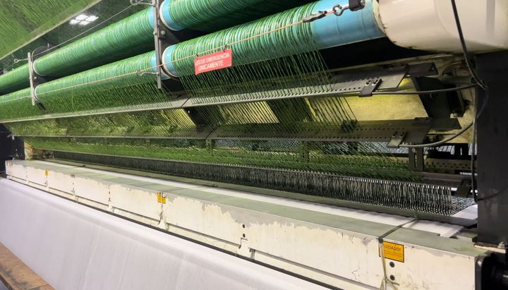 Inside the EverBlade turf factory in Dalton, Georgia